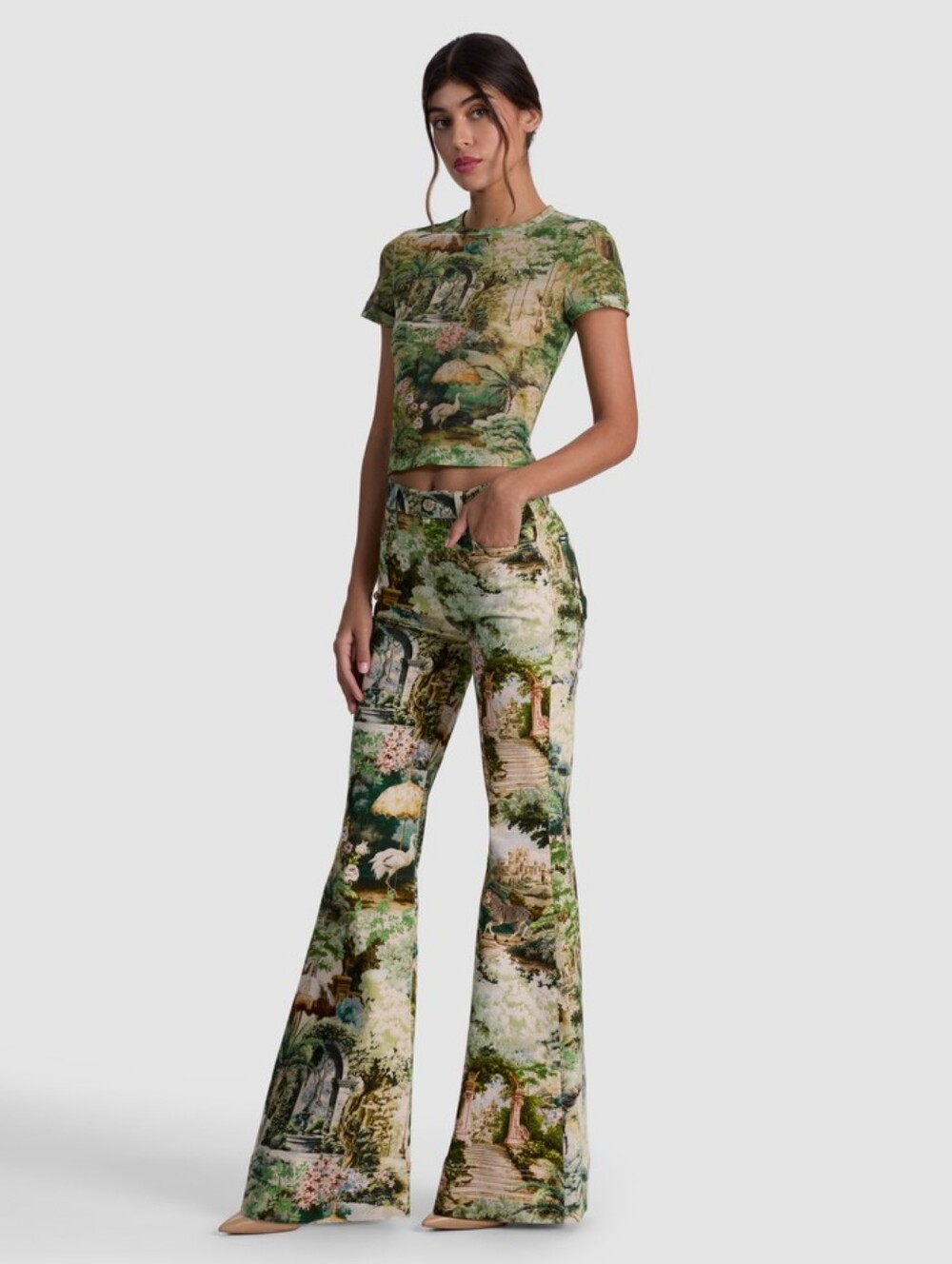 Alice + Olivia BEAUTIFUL PRINTED JEAN - Picture 5 of 15